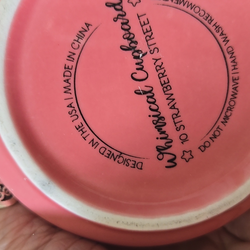 10 Strawberry Street "Makeup Junky" Pink 3D Lipstick Whimsical Cupboard Mug - Picture 4 of 4